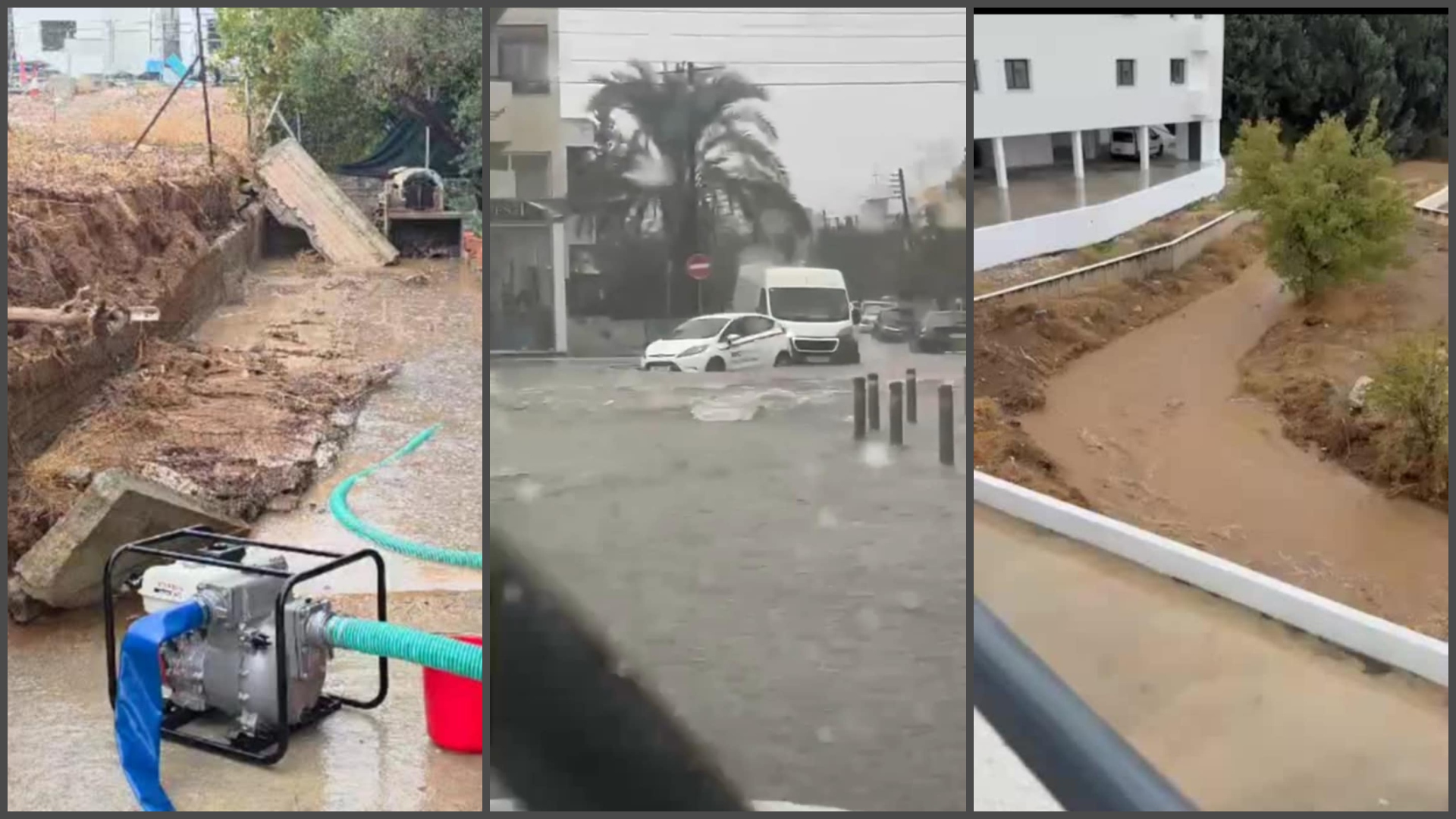 BINTEO: Μαθητές εγκλωβίστηκαν σε πλημμυρισμένο δρόμο, εξήντα κλήσεις στην Πυροσβεστική για άντληση υδάτων