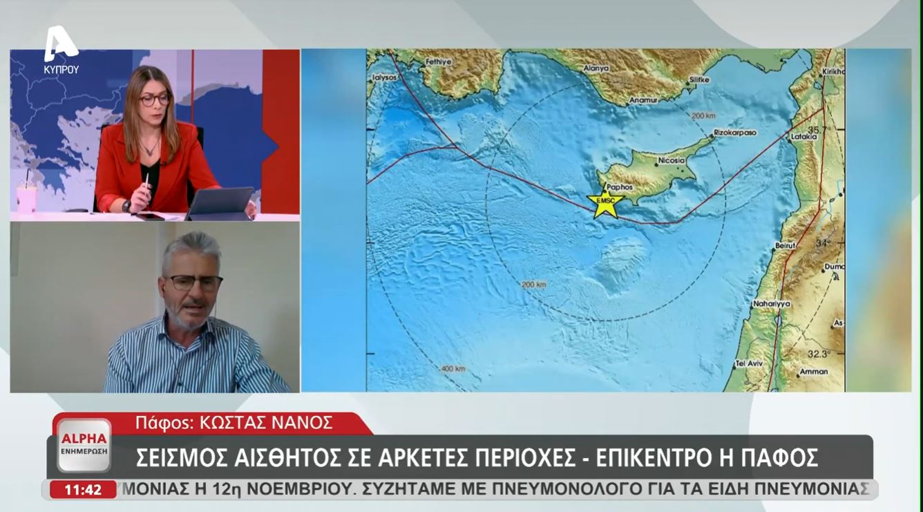 ΒΙΝΤΕΟ: Σε ζωντανή μετάδοση η στιγμή που ισχυρός μετασεισμός χτυπά την Πάφο