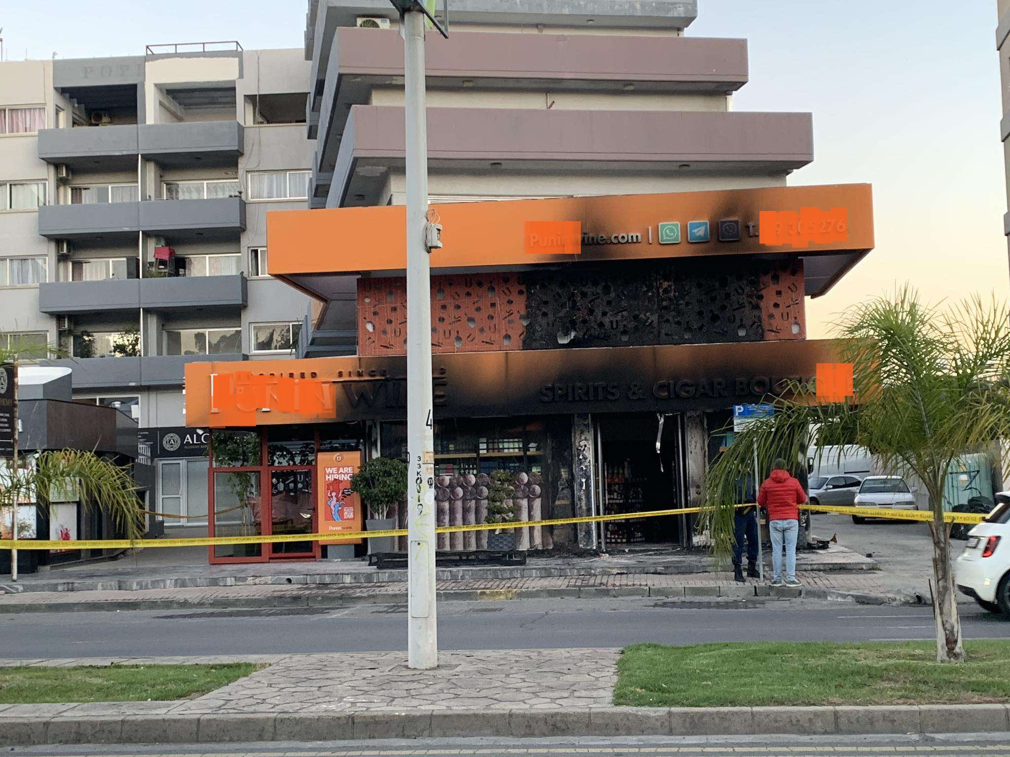 ΦΩΤΟ: Μπουρλότο από εμπρηστή σε κάβα στη Λεμεσό