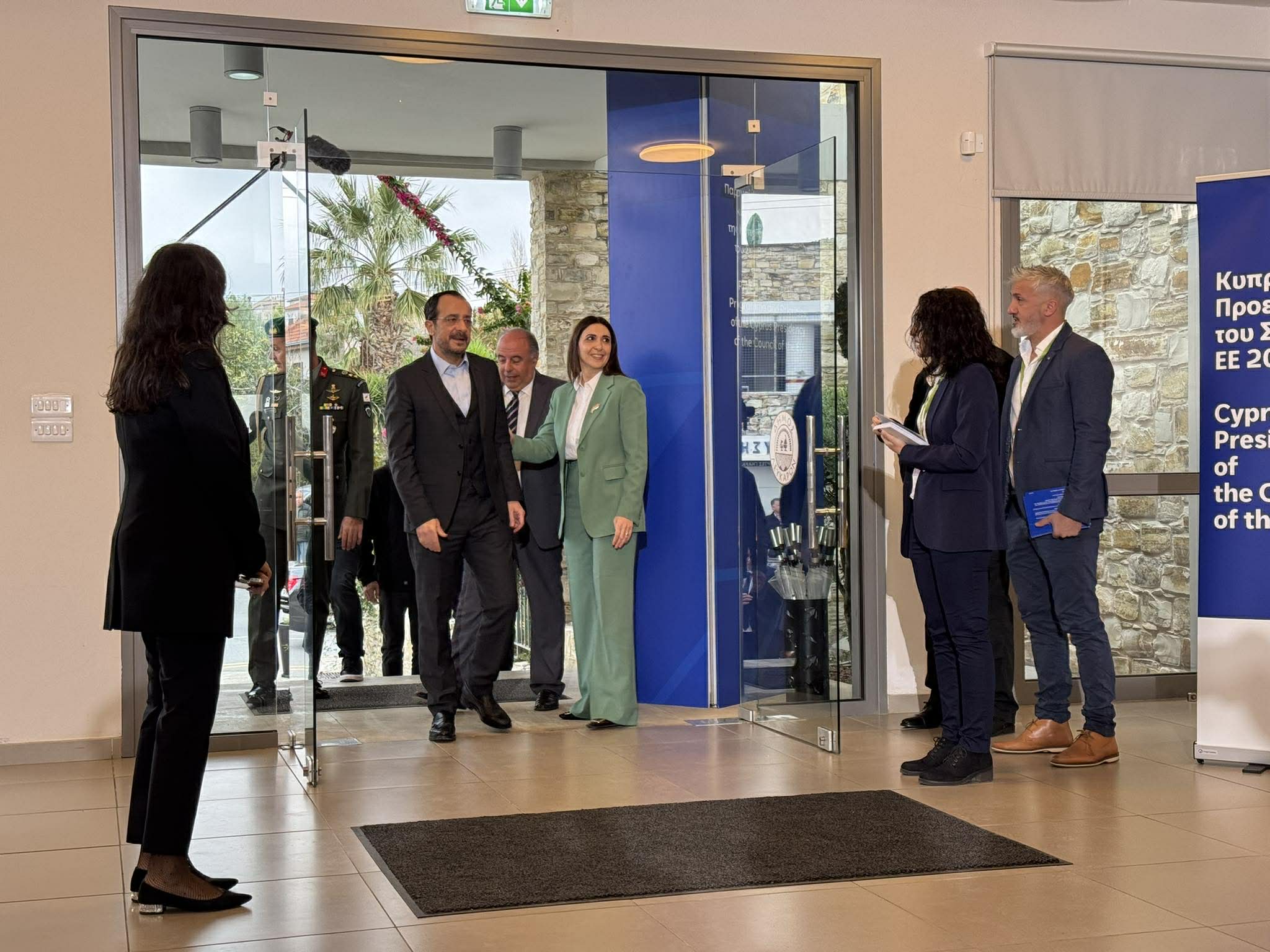 ΦΩΤΟ: Με άρωμα Λευκάρων το λογότυπο της Κυπριακής Προεδρίας της ΕΕ