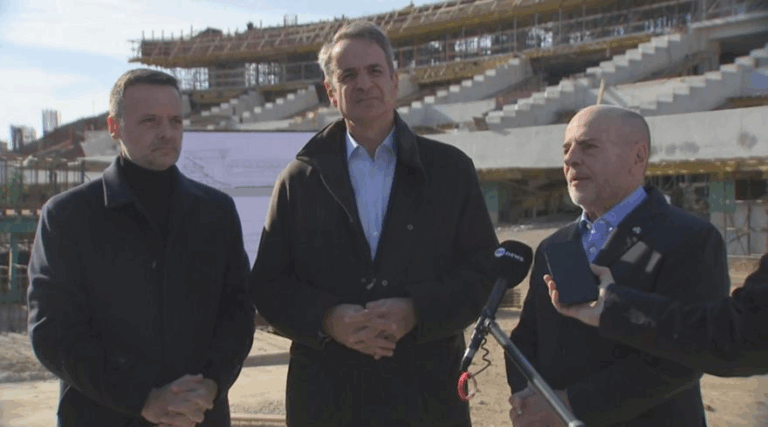 Αυτοψία Αλαφούζου, Μητσοτάκη και Δούκα στον Βοτανικό – «Το γήπεδο προχωράει, θα είναι έτοιμο το 2027»