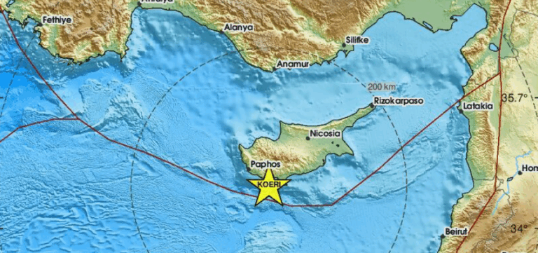 Νέα σεισμική δόνηση έγινε αισθητή στην Κύπρο, οι πρώτες πληροφορίες