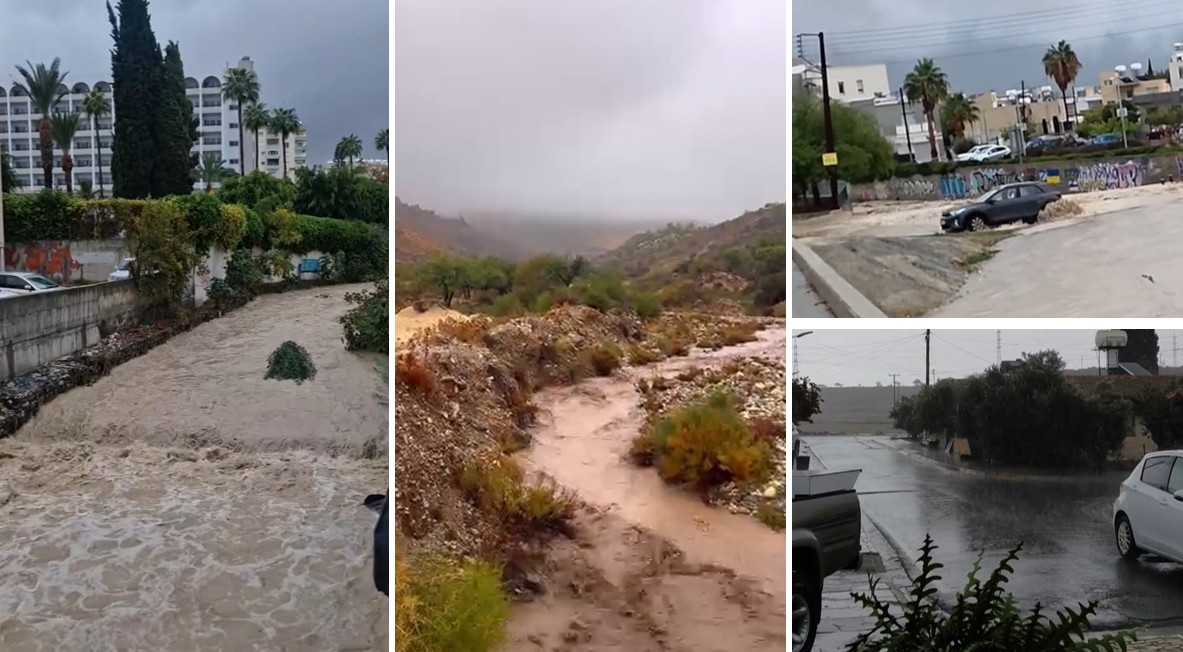 Σαρώνει η Byron… Ποτάμια το νερό σε Πάφο και Λεμεσό, επί ποδός συνεργεία για βοήθεια (ΒΙΝΤΕΟ)