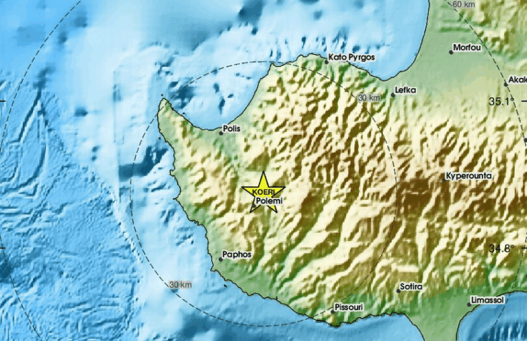 Δυο σεισμοί σε ενάμισι λεπτό «χτύπησαν» την Κύπρο