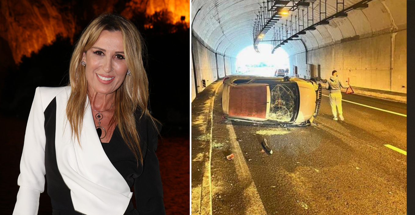 Τροχαίο ατύχημα για την Πηγή Δεβετζή, ανετράπη το όχημα της σε σήραγγα (ΒΙΝΤΕΟ)