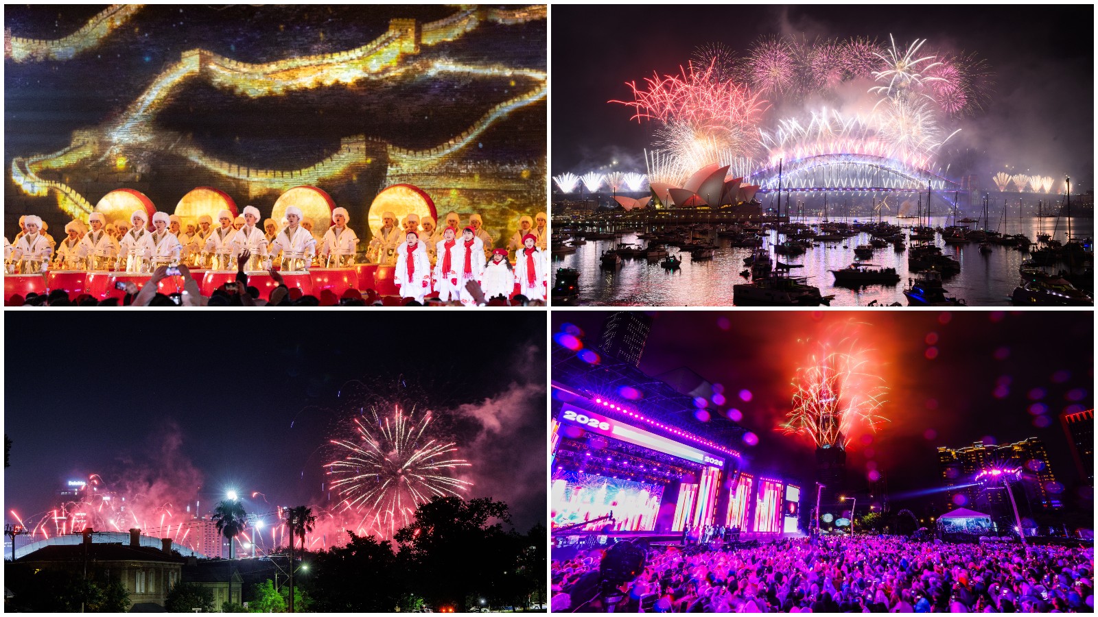 Από πυροτεχνήματα μέχρι.. παγωμένες βουτιές: Ο πλανήτης αποχαιρετά το 2026 (ΒΙΝΤΕΟ)