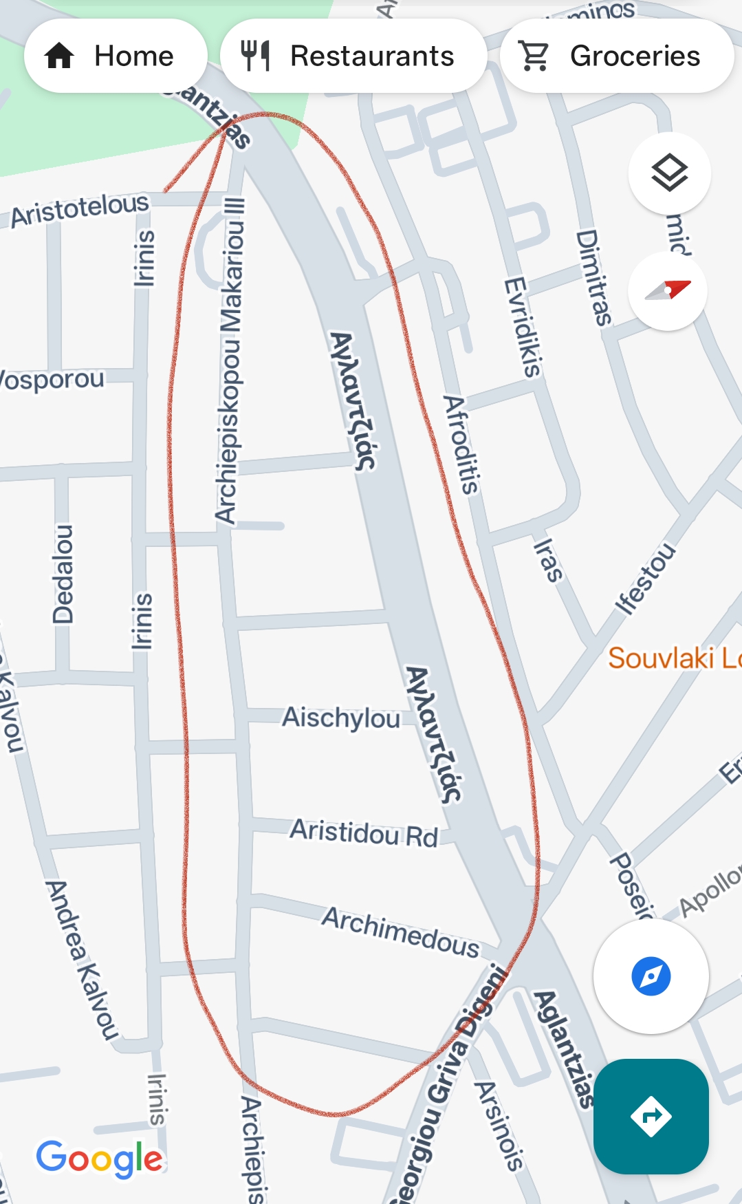 Αυτοί οι δρόμοι μονοδρομούνται στην Αγλαντζιά