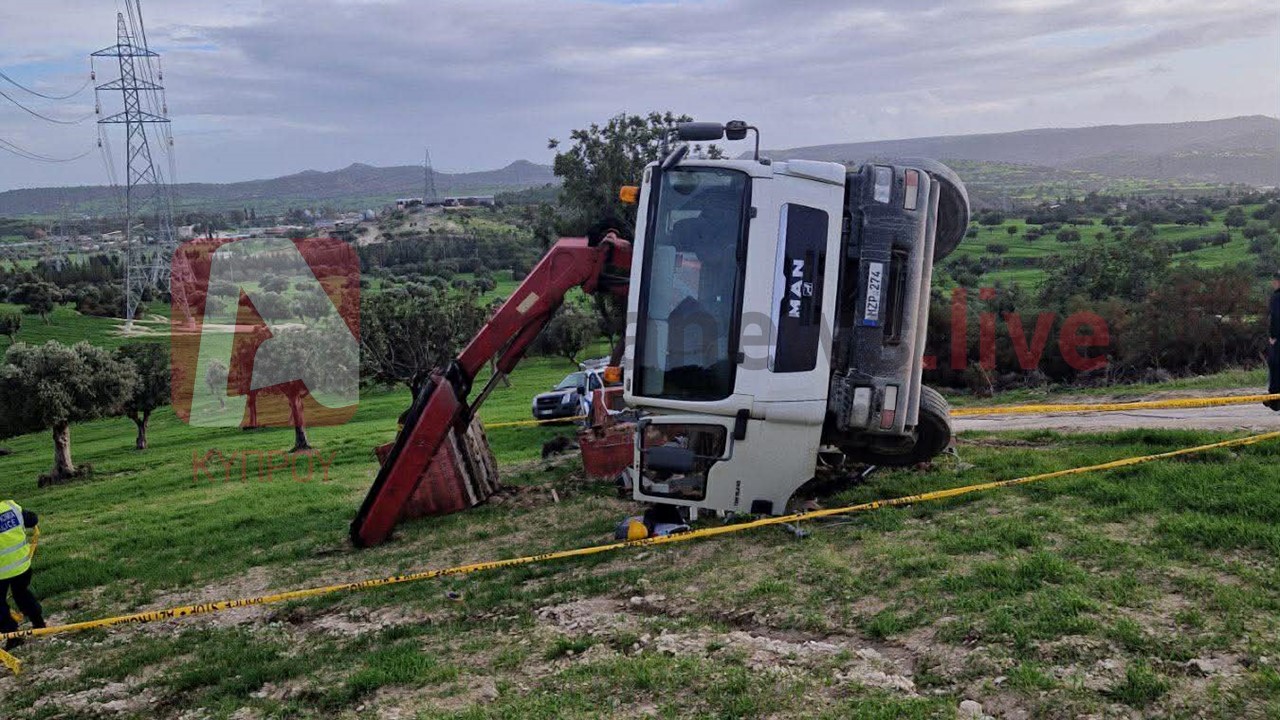 Νέο εργατικό ατύχημα στην Κοφίνου: Θύμα ο 55χρονος Alexandru, ανατράπηκε το όχημα του