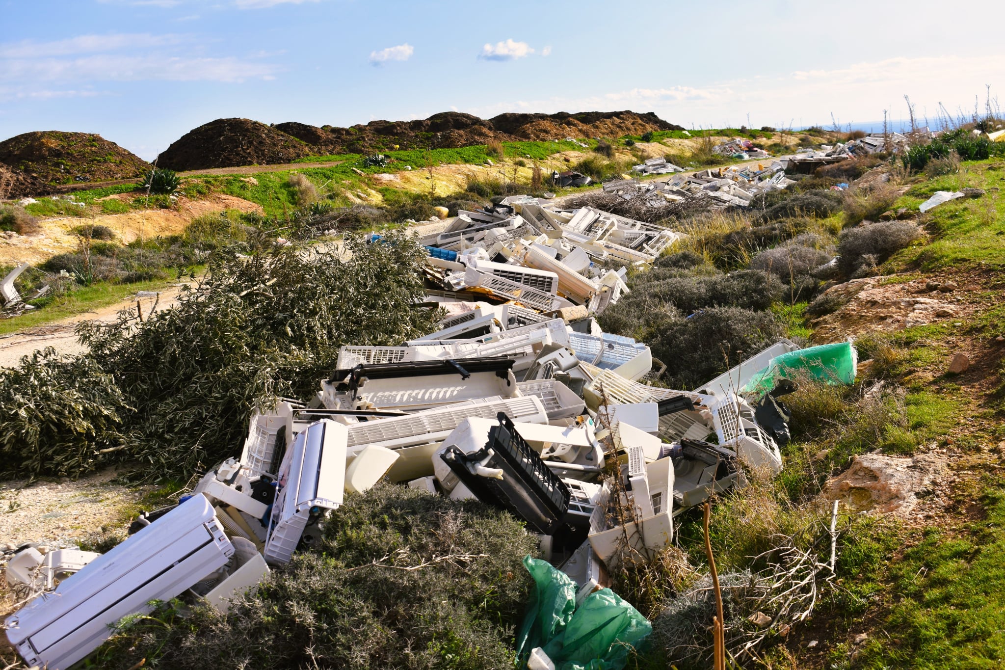 «Υγειονομική βόμβα» στην Αγία Βαρβάρα: Νεκρά ζώα και σκουπίδια στο πράσινο σημείο (ΦΩΤΟ)