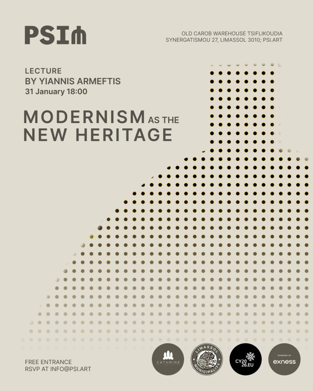 Διάλεξη του Δημάρχου Λεμεσού Γιάννη Αρμεύτη: Modernism as the New Heritage
