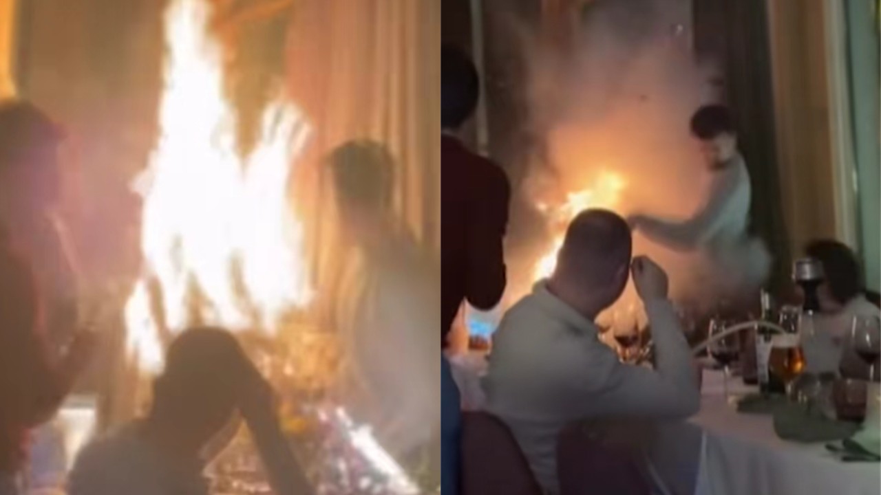 ΒΙΝΤΕΟ: Παρολίγον τραγωδία, φωτιά σε εστιατόριο της Μαδρίτης από πυροτεχνήματα εσωτερικού χώρου