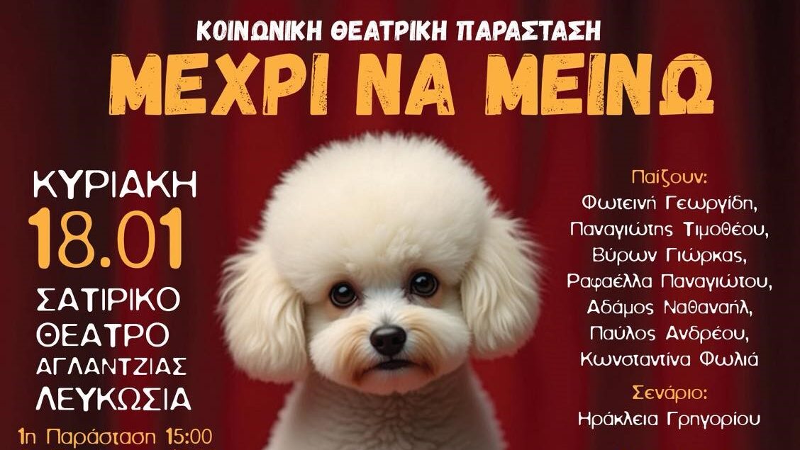 «Μέχρι να μείνω»: Κοινωνική Θεατρική Παράσταση για την  Ενίσχυση των Αδέσποτων Ζώων