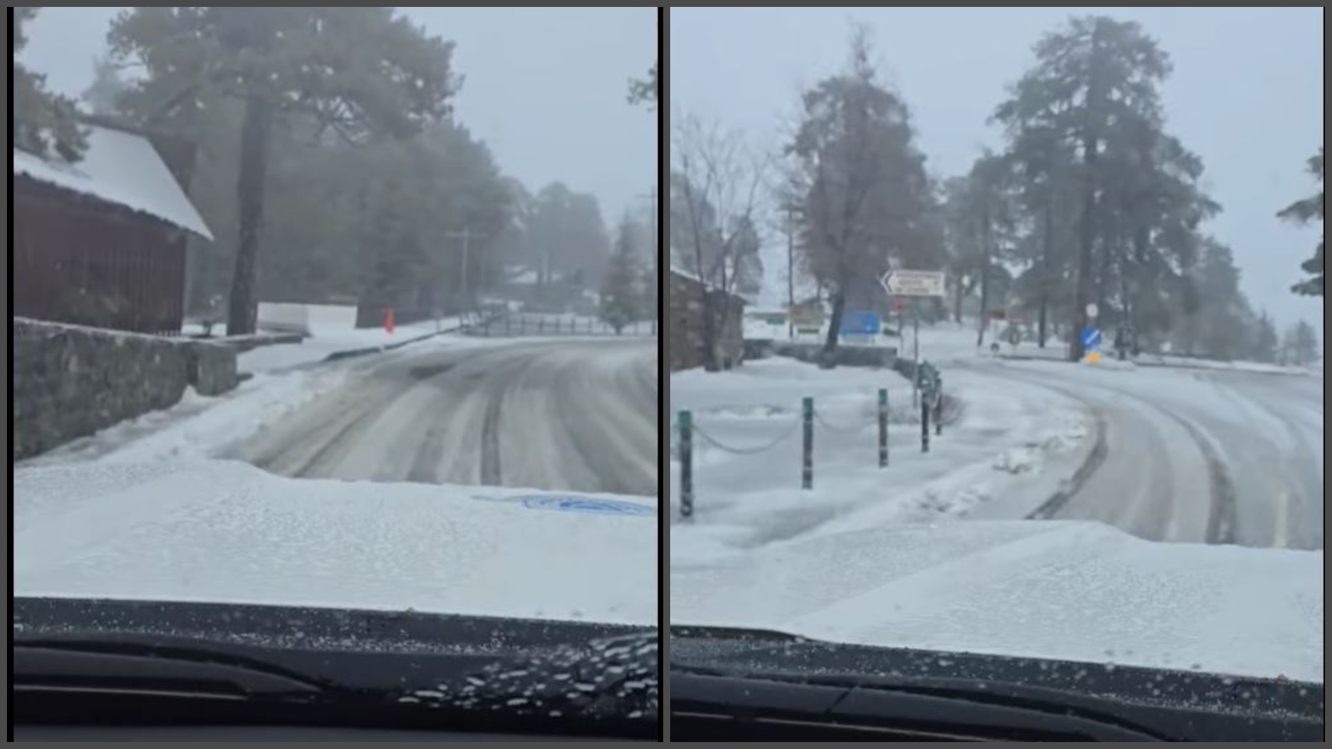 ΒΙΝΤΕΟ: Η περιπολία αστυνομικών στο χιονισμένο Τρόοδος