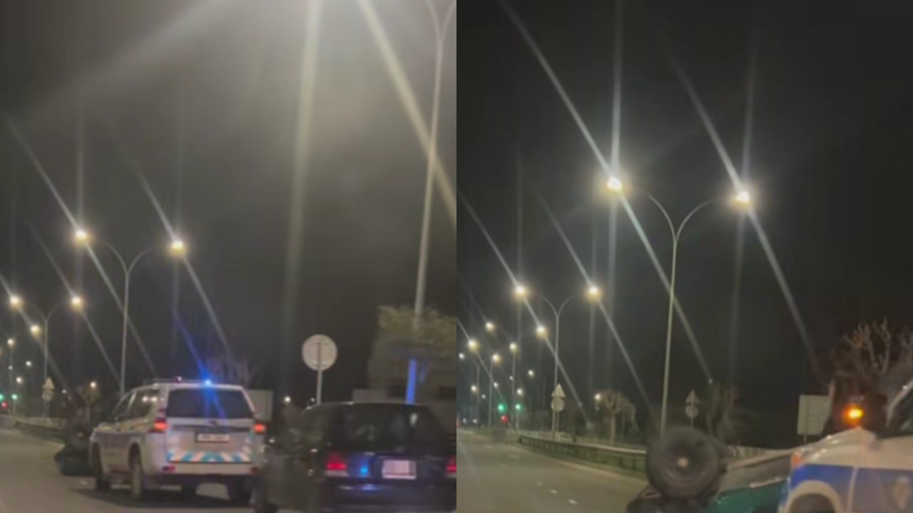 ΒΙΝΤΕΟ: Ανατράπηκε όχημα με τέσσερις επιβαίνοντες στη Λάρνακα, έχασε τον έλεγχο ο οδηγός