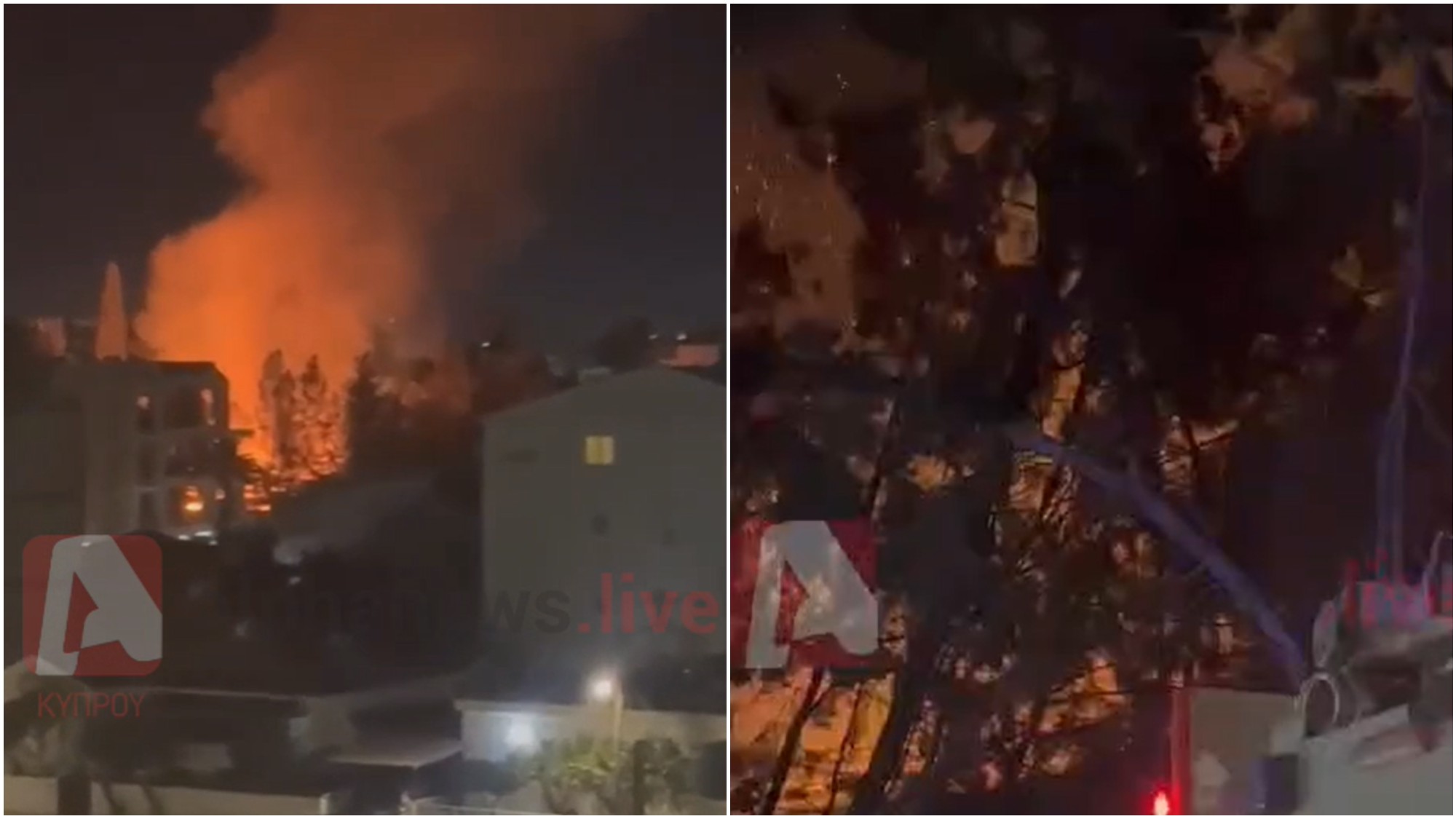 ΒΙΝΤΕΟ: Σε εγκαταλελειμμένη αποθήκη η φωτιά που σήκωσε στο πόδι τον Άγιο Δομέτιο