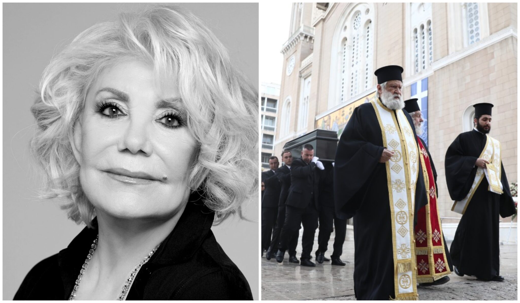 Κηδεία Μαρινέλλας: Έφτασε στη Μητρόπολη η σορός της (ΦΩΤΟ)