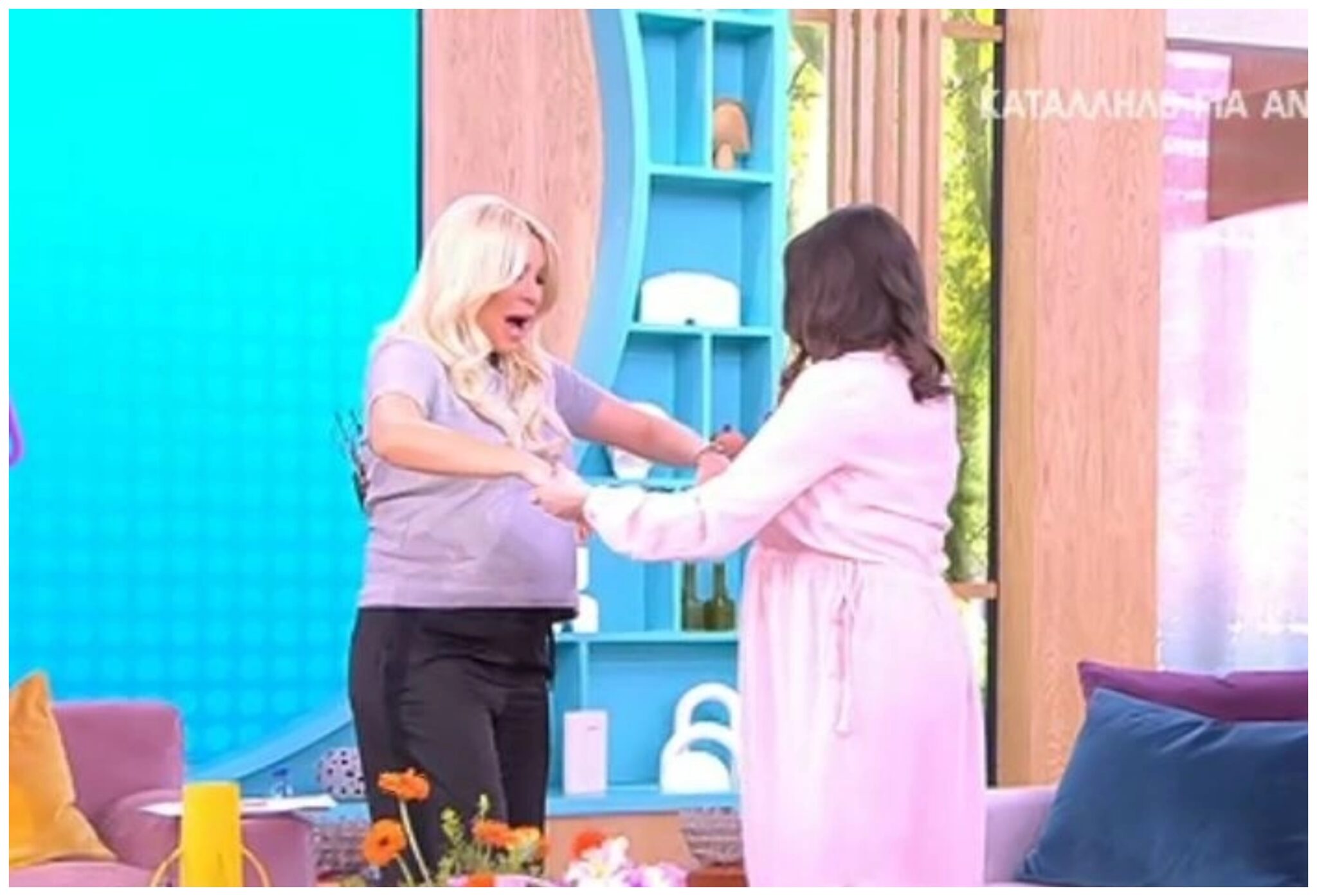 Πασίγνωστη Ελληνίδα ηθοποιός ανακοίνωσε την εγκυμοσύνη της on air στην Κατερίνα Καινούργιου