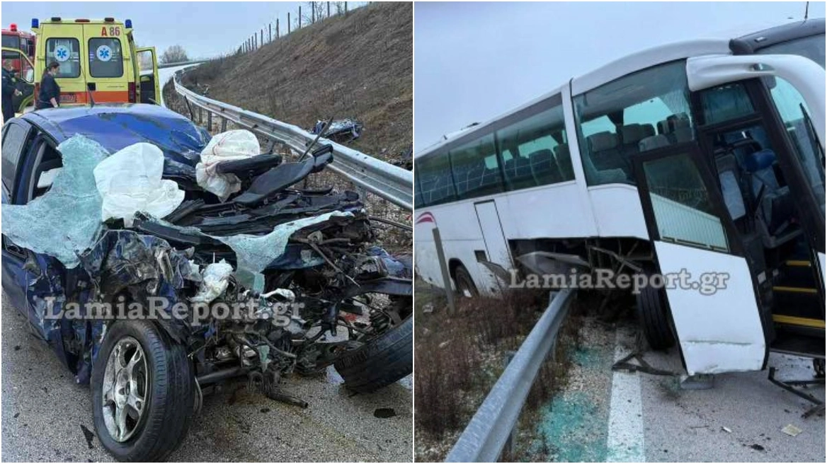 Νεκρός 21χρονος οδηγός στην Φθιώτιδα μετά από μετωπική με λεωφορείο (ΦΩΤΟ)