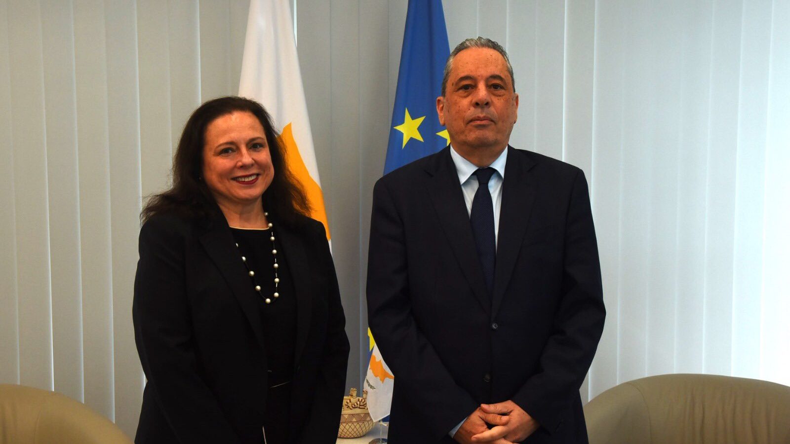 Είδε τη νέα Πρέσβη της Ισπανίας ο Πάλμας, την ευχαρίστησε για τη φρεγάτα