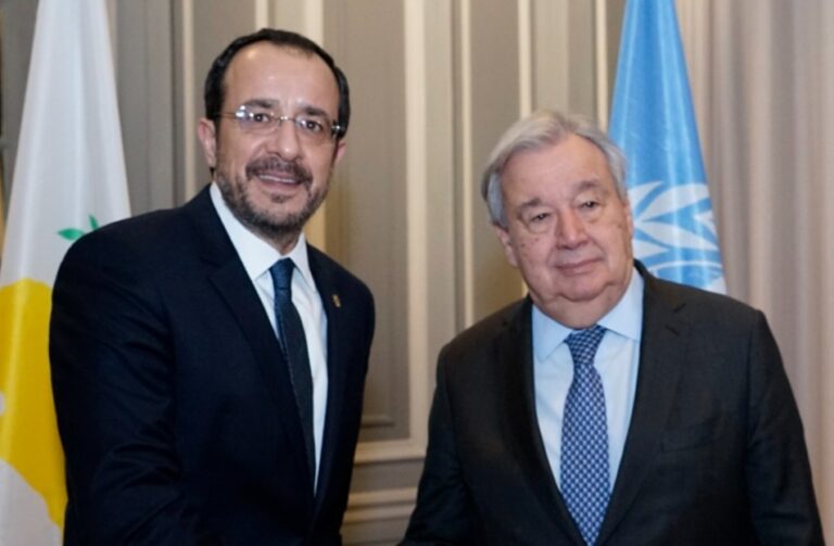 «Παραγωγική» χαρακτήρισε τη συζήτηση με Γκουτέρες ο ΠτΔ, τόνισαν την ανάγκη για ουσιαστική πρόοδο στο Κυπριακό