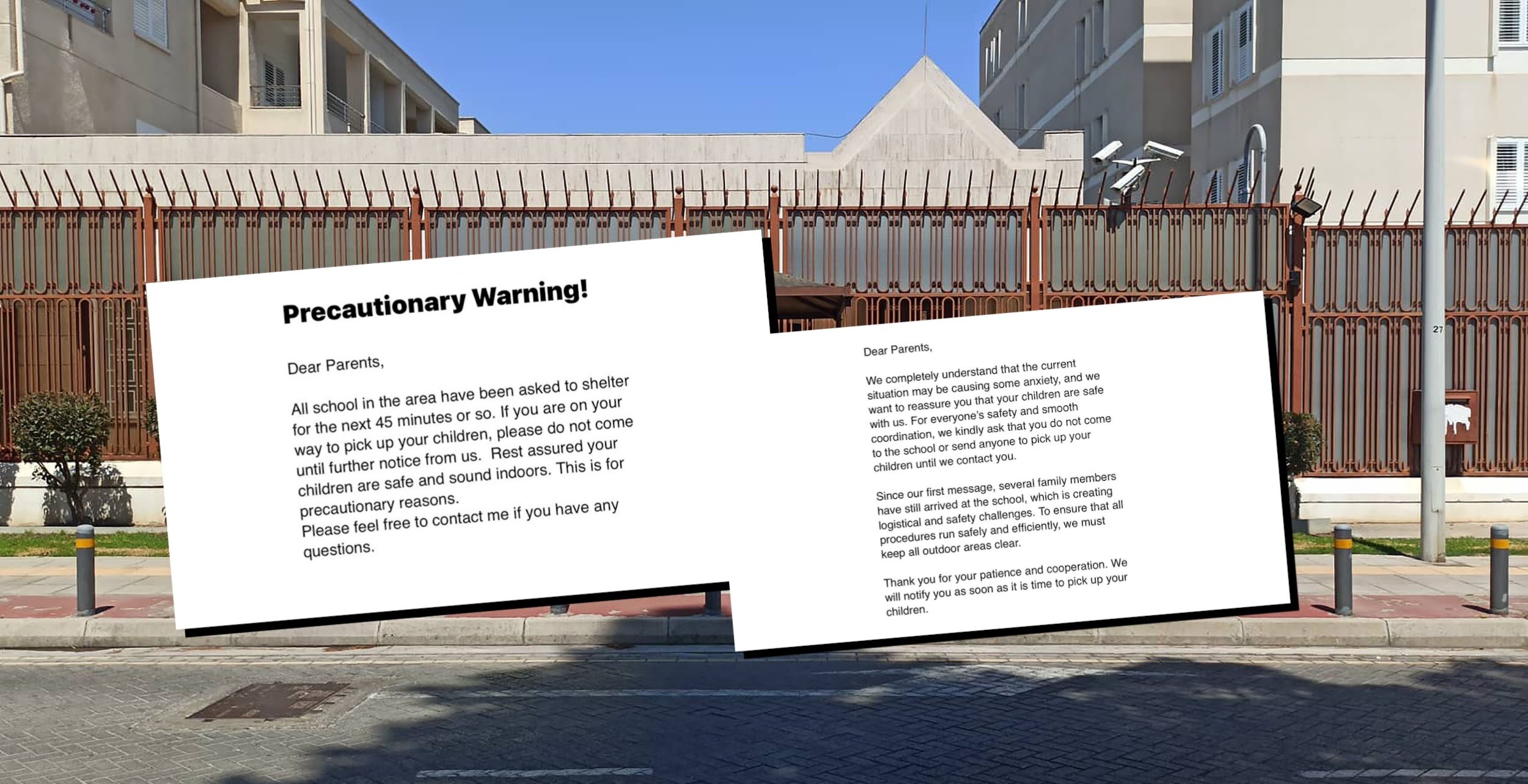 «Τα παιδιά είναι ασφαλή»: Ιδού το SMS που στάλθηκε από σχολεία γύρω από την αμερικανική Πρεσβεία