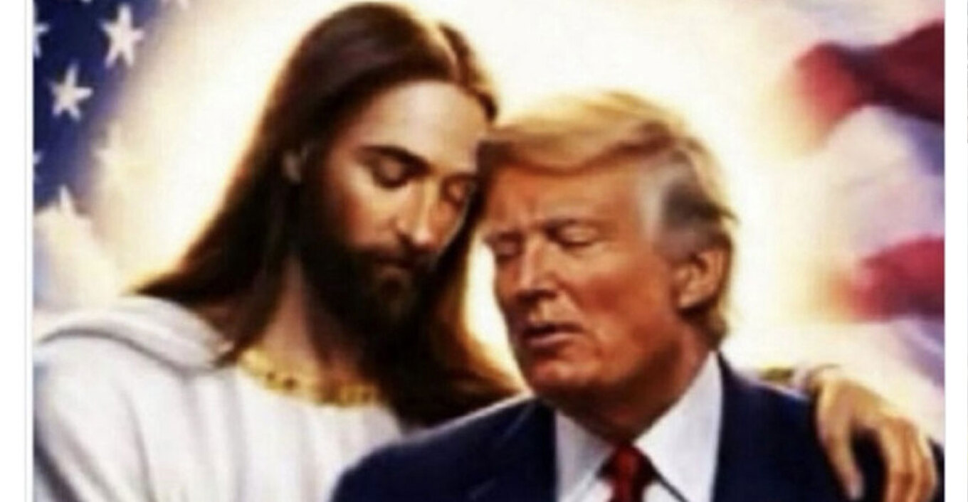 Νέα φωτογραφία του Τραμπ με τον Ιησού να τον αγκαλιάζει: «Μπορεί να μην αρέσει στους τρελούς της Ριζοσπαστικής Αριστεράς»