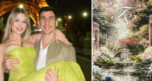 Exclusive: Το εξώφυλλο από το προσκλητήριο γάμου του Φειδία και της Στυλιάνας με… Bridgerton vibes (ΦΩΤΟ)