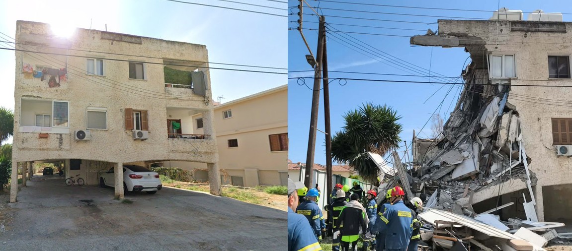 Το πριν και το μετά της τραγωδίας: Επικίνδυνη είχε κριθεί η πολυκατοικία που κατέρρευσε στη Γερμασόγεια