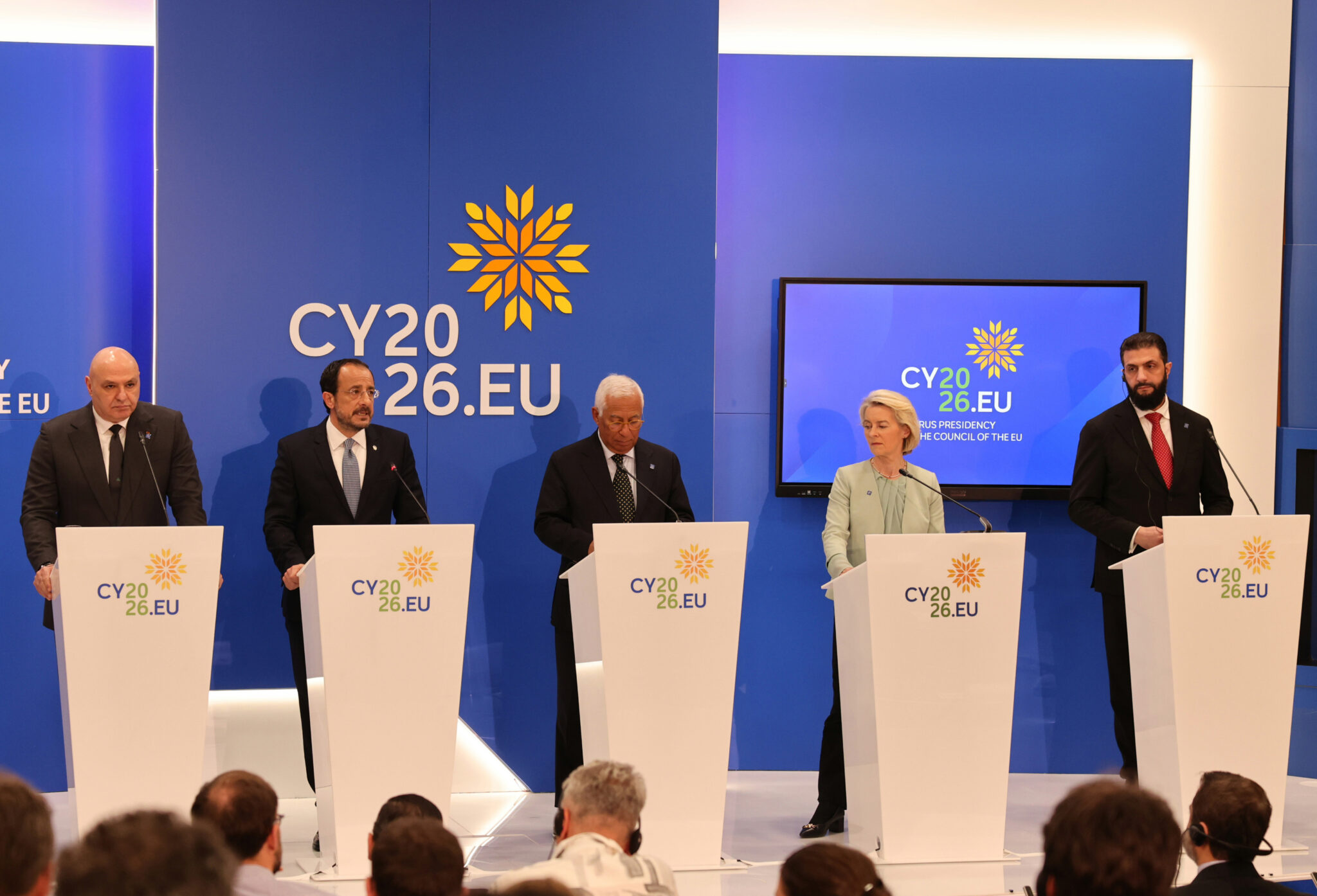 Μήνυμα αποκλιμάκωσης από τη Λευκωσία: Έμφαση σε διπλωματία και σταθερότητα από τους Ευρωπαίους και Άραβες ηγέτες