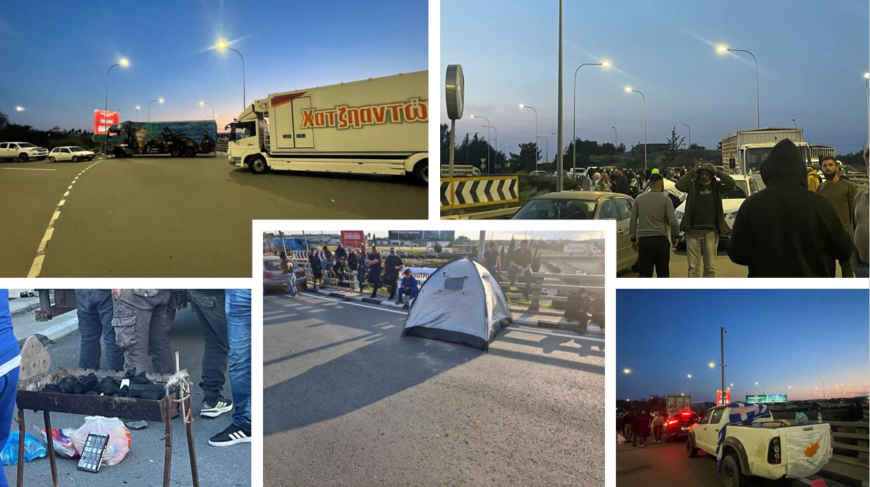 Ούτε βήμα πίσω οι κτηνοτρόφοι: Διανυκτερεύουν στη Ριζοελιά και κλιμακώνουν τα μέτρα τους