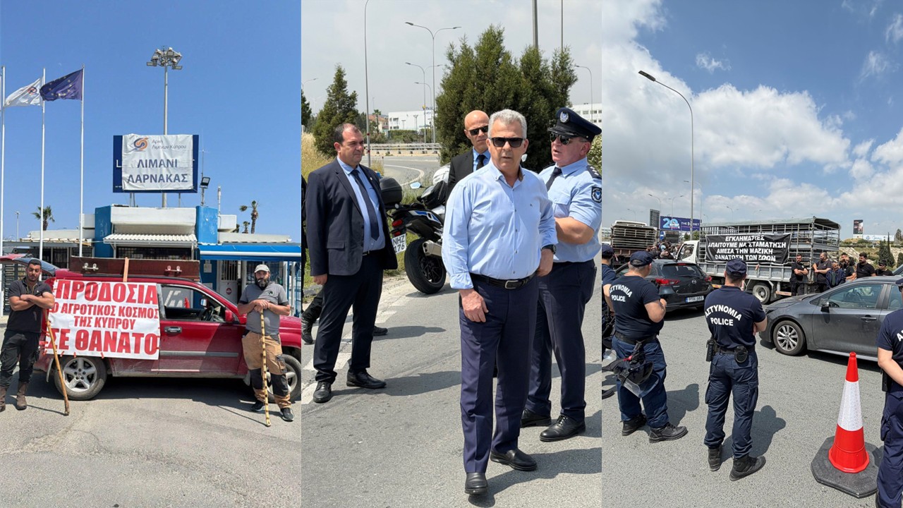 ΦΩΤΟ: Έκλεισαν και το λιμάνι Λάρνακας οι κτηνοτρόφοι, βλέπουν την Παναγιώτου κι ανακοινώνουν τα επόμενα βήματα