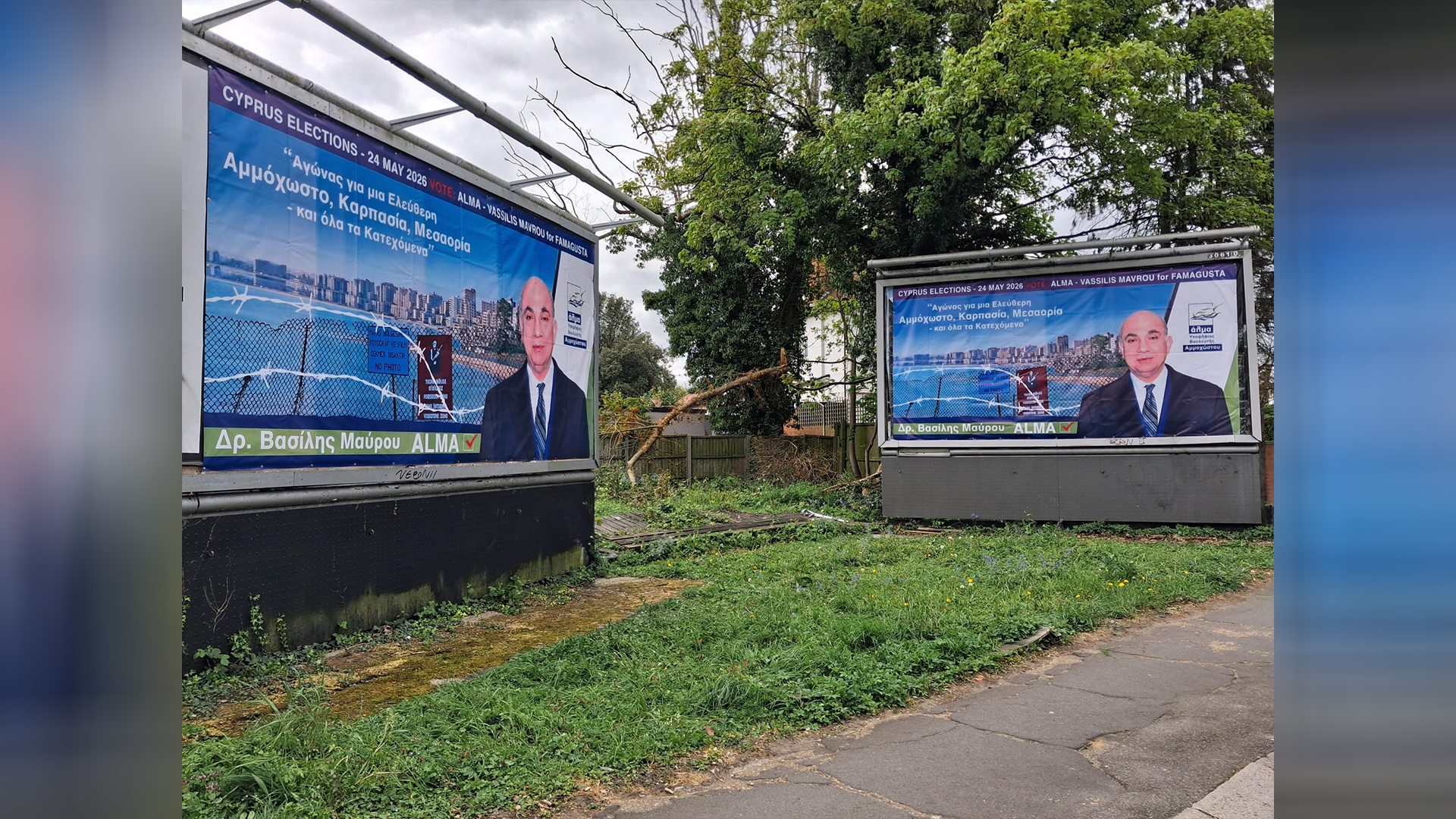 Άναψε «φωτιές» προεκλογικό πανό στο Λονδίνο, Τουρκοκύπριοι κατήγγειλαν τον Μαύρο για ρατσισμό και διχασμό