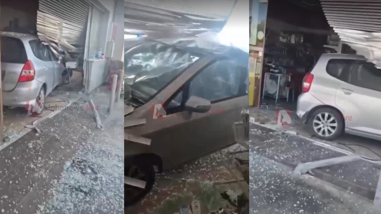 ΒΙΝΤΕΟ: Όχημα «καρφώθηκε» σε βενζινάδικο στη Λεμεσό