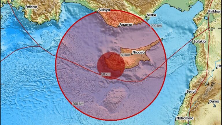 Αναστάτωση στην Πάφο: Σεισμός με επίκεντρο τη θάλασσα, εκτιμήσεις για 3 βαθμούς στην κλίμακα Ρίχτερ