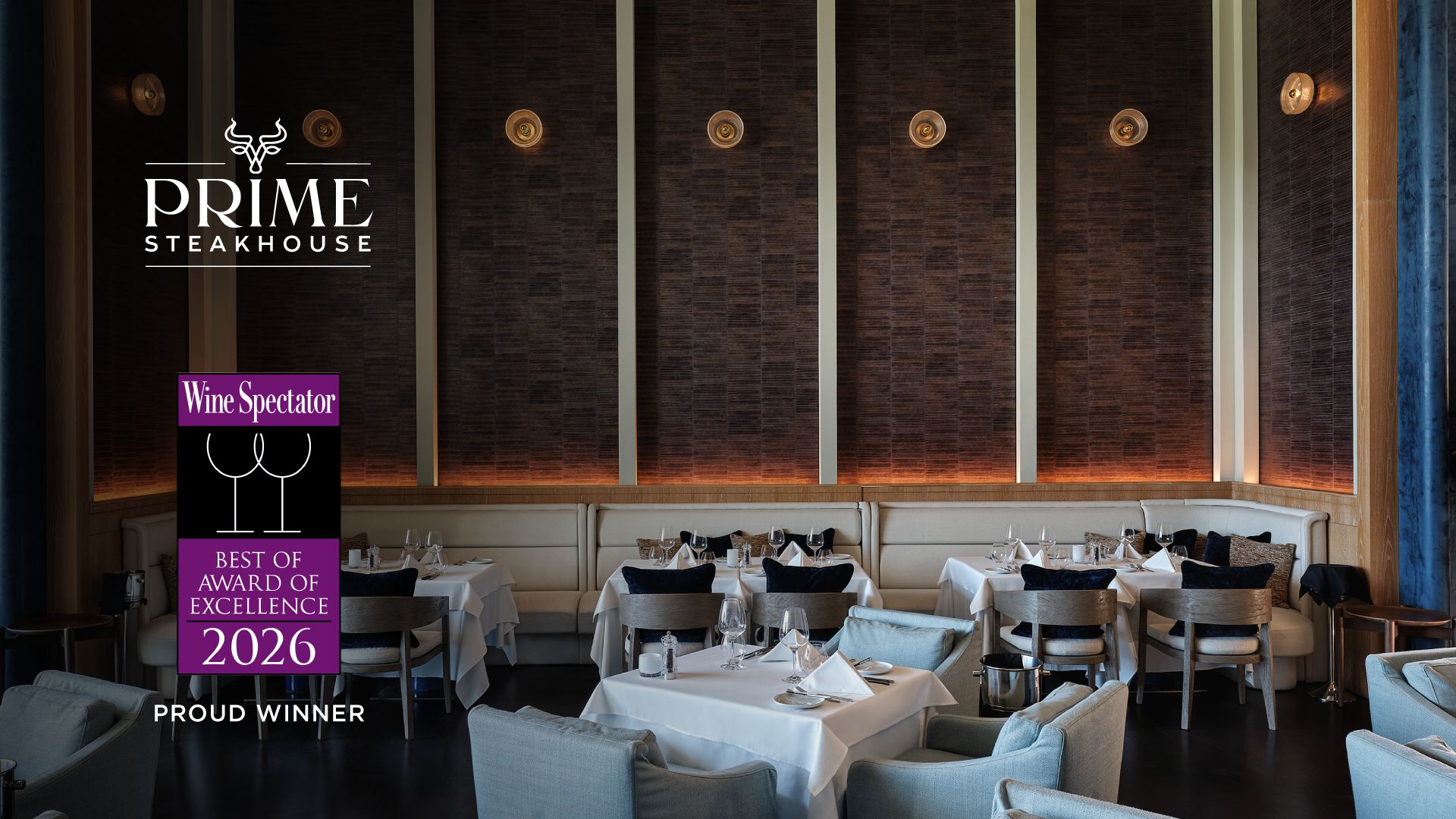 Το Prime Steakhouse πρώτο εστιατόριο ξενοδοχείου στην Κύπρο με Best of Award of Excellence από τα Wine Spectator