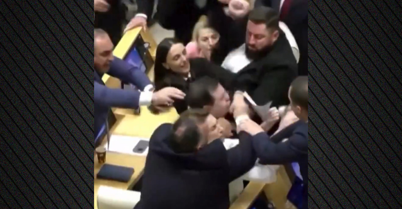 ΒΙΝΤΕΟ: Άγριο ξύλο μεταξύ βουλευτών στη Γεωργία