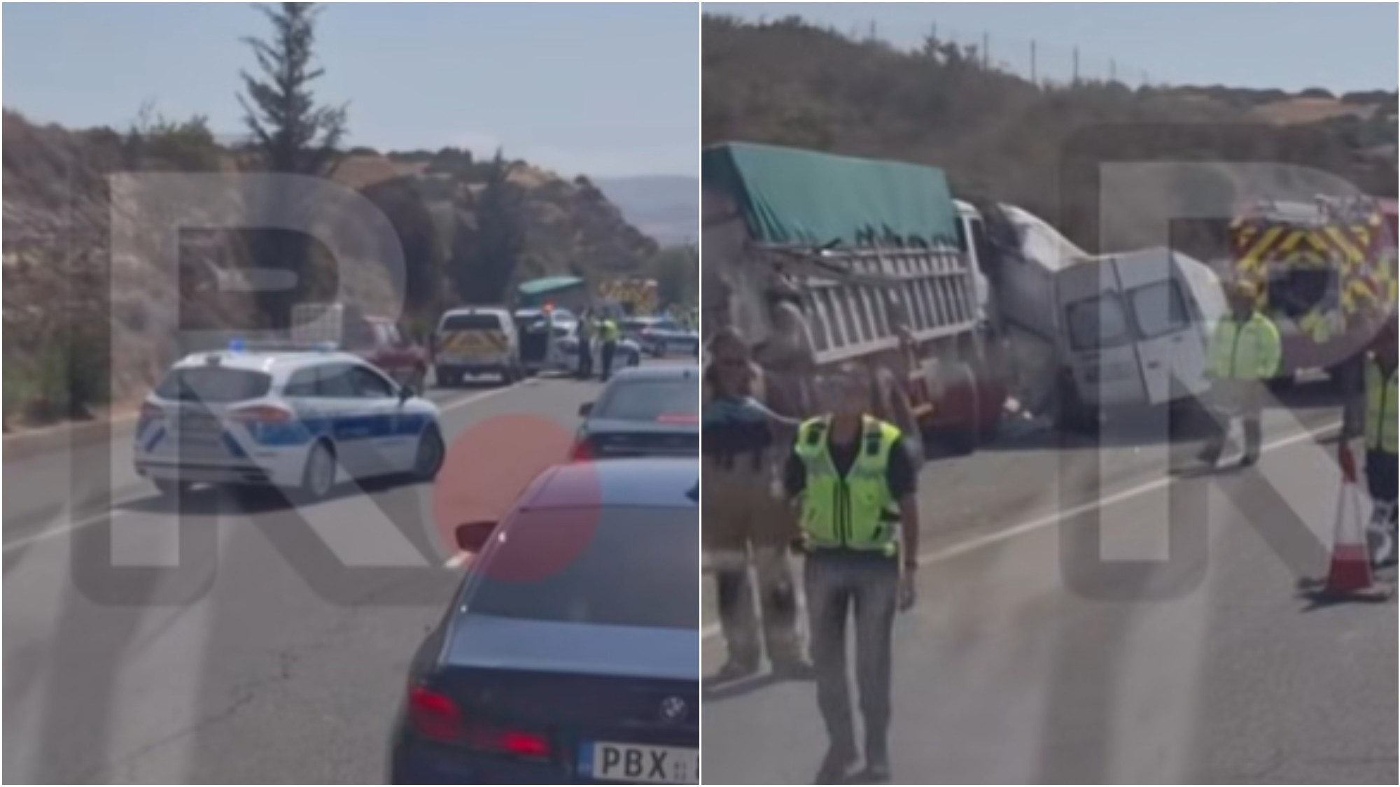 Κλειστή εδώ και ώρες λωρίδα στον αυτοκινητόδρομο λόγω τροχαίου (ΒΙΝΤΕΟ)