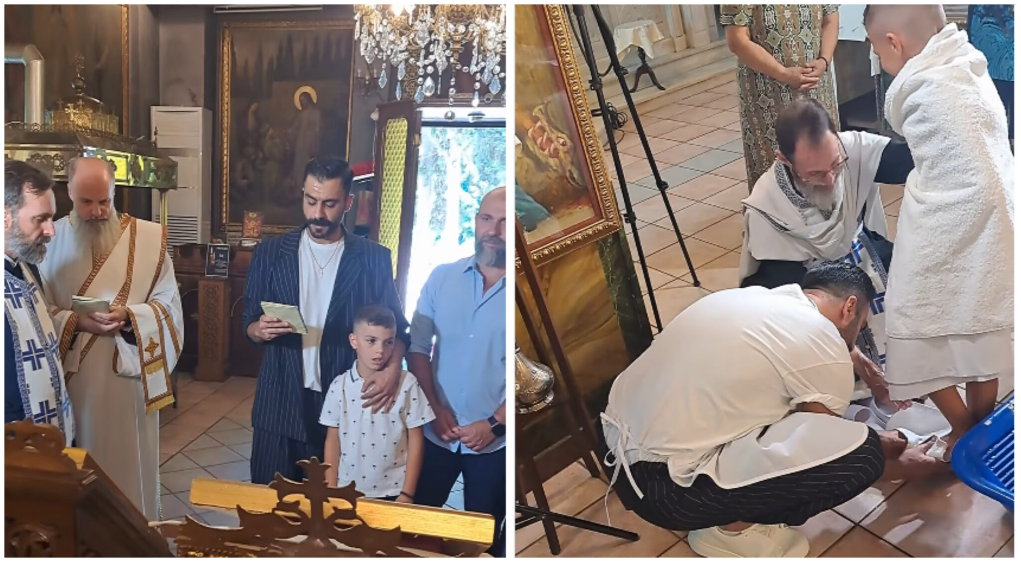 Κόνσολος: Έγινε νονός – Οι συγκινητικές στιγμές από τη βάφτιση του μικρού Πέτρου