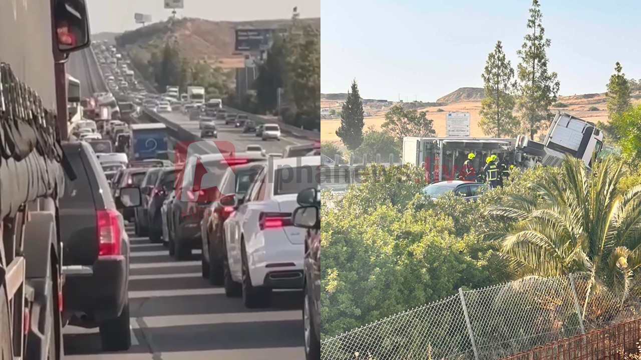 ΒΙΝΤΕΟ: «Παρέλυσε» το highway μετά την ανατροπή φορτηγού, απίστευτη ταλαιπωρία για οδηγούς σχεδόν τρεις ώρες μετά