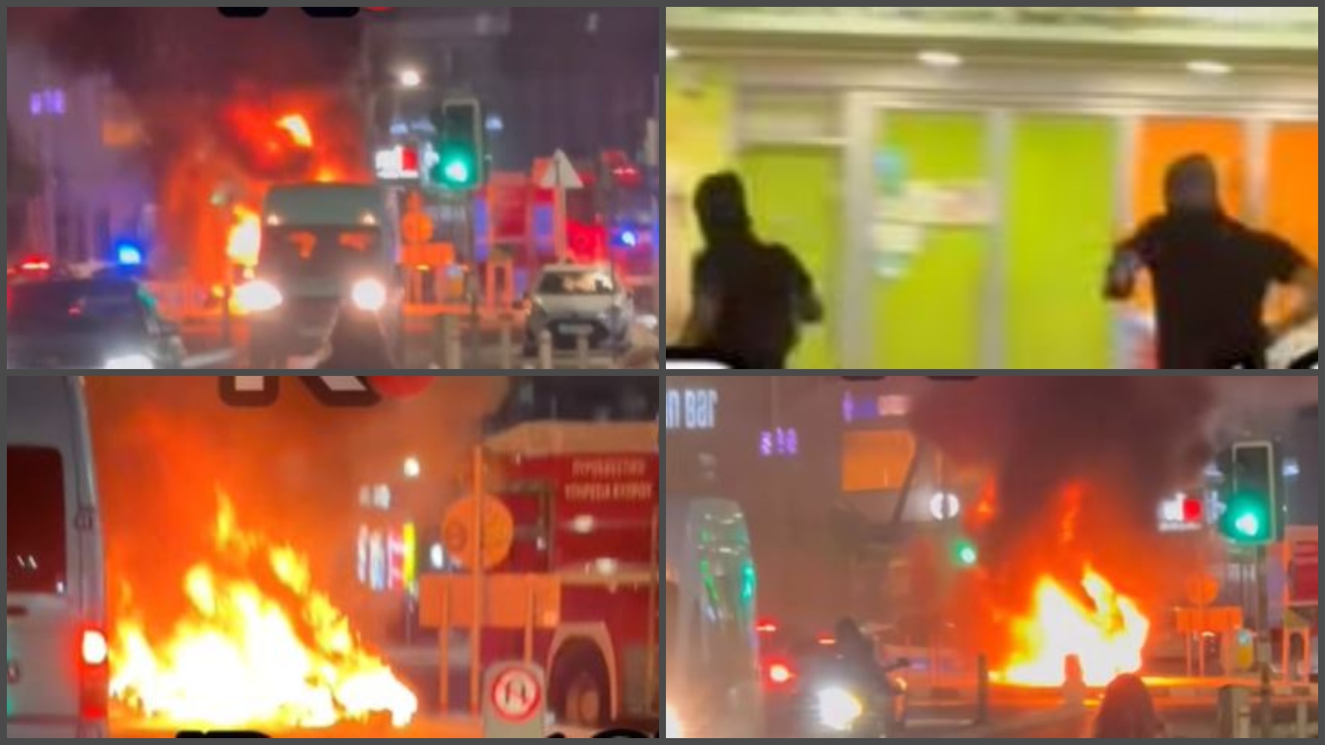 Ψάχνουν τις ταυτότητες των κουκουλοφόρων νεαρών που έκαψαν ελαστικά στην Κολωνακίου