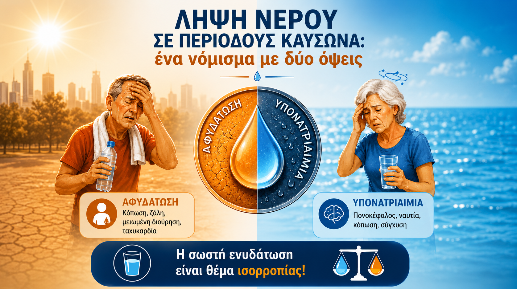 Λήψη νερού σε περιόδους καύσωνα: Ένα νόμισμα με δύο όψεις