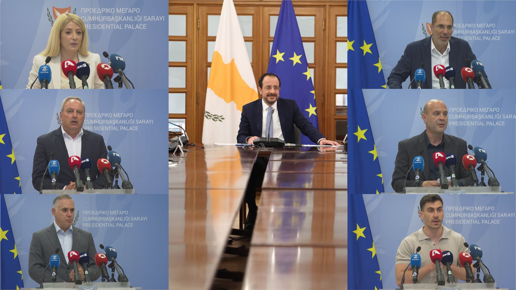 Κρατούν μικρό καλάθι: Τι δηλώνουν οι πολιτικοί αρχηγοί μετά το Εθνικό Συμβούλιο για Κυπριακό