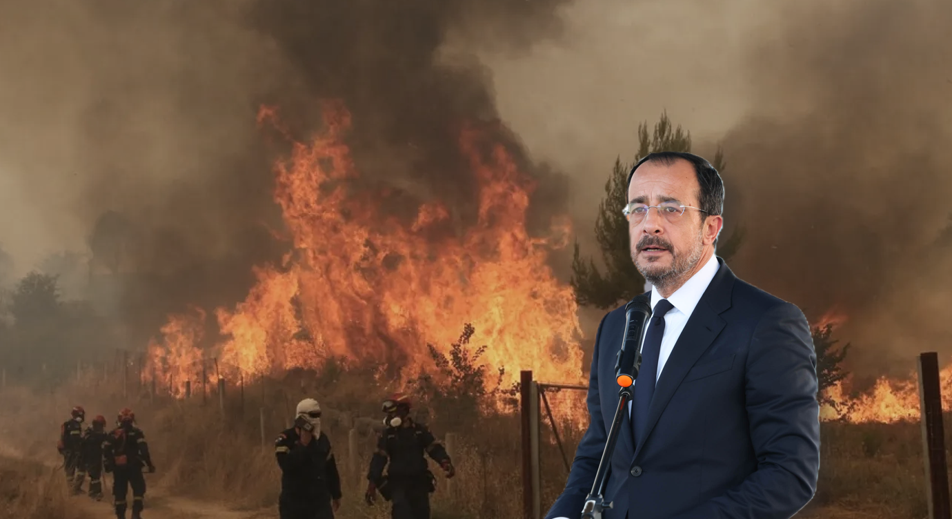 «Η Κύπρος είναι έτοιμη να συνδράμει»: Το μήνυμα Χριστοδουλίδη για τις καταστροφικές πυρκαγιές στην Ελλάδα