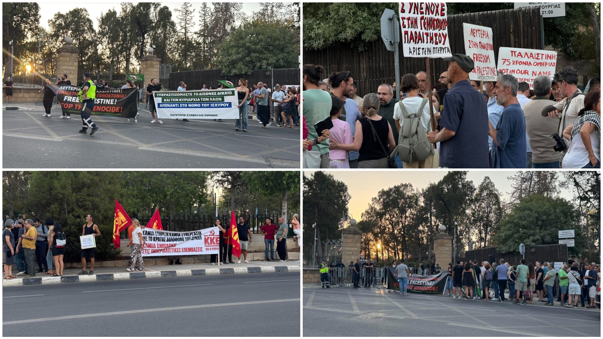 ΒΙΝΤΕΟ&ΦΩΤΟ: Με συνθήματα υπέρ της Παλαιστίνης διαμαρτύρονται έξω από το Προεδρικό για την κάθοδο Χέρτσογκ