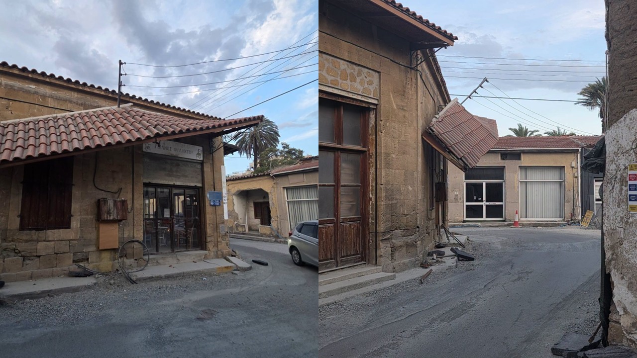 Συναγερμός στον Στρόβολο: Κατέρρευσε στέγαστρο, οι συστάσεις προς οδηγούς και πεζούς (ΦΩΤΟ)