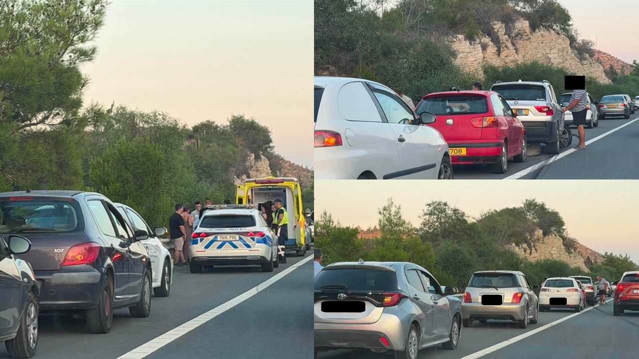 ΦΩΤΟ: Καραμπόλα τριών οχημάτων στον αυτοκινητόδρομο Λευκωσίας – Λάρνακας, δύο γυναίκες στο νοσοκομείο