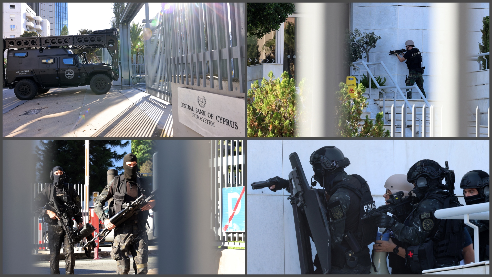Σκηνές πανικού στη Λευκωσία: Τρομοκρατική επίθεση στην Κεντρική Τράπεζα το σενάριο άσκησης της Αστυνομίας